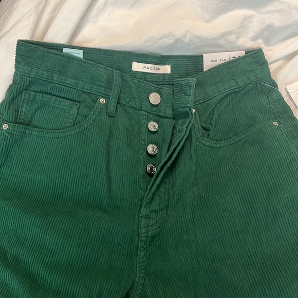 NWT Pacsun Green Corduroy Pants - Picture 4 of 6